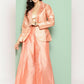 Ahalyaa Women's Traditional Wear Co-ods - Peach | Swadesiicart