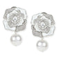 Silver Tone Mother of Pearl Earrings- Ruby Raang | Swadesiicart
