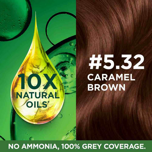 Garnier Color Naturals Creme Riche Hair Color - Shade 5.32 Caramel Brown - Swadesiicart