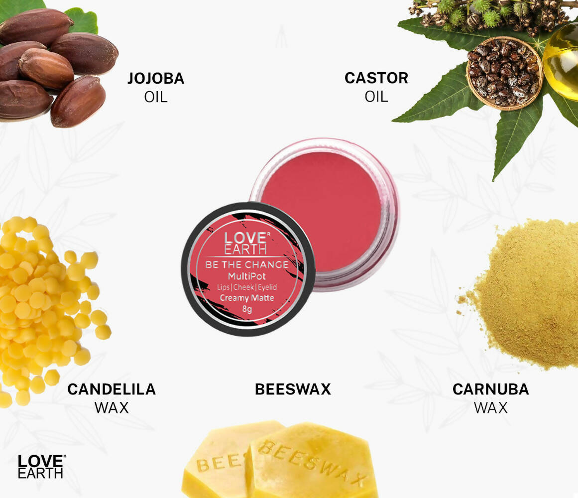 Love Earth Multipot-Be The Change Lip Tint - Swadesiicart