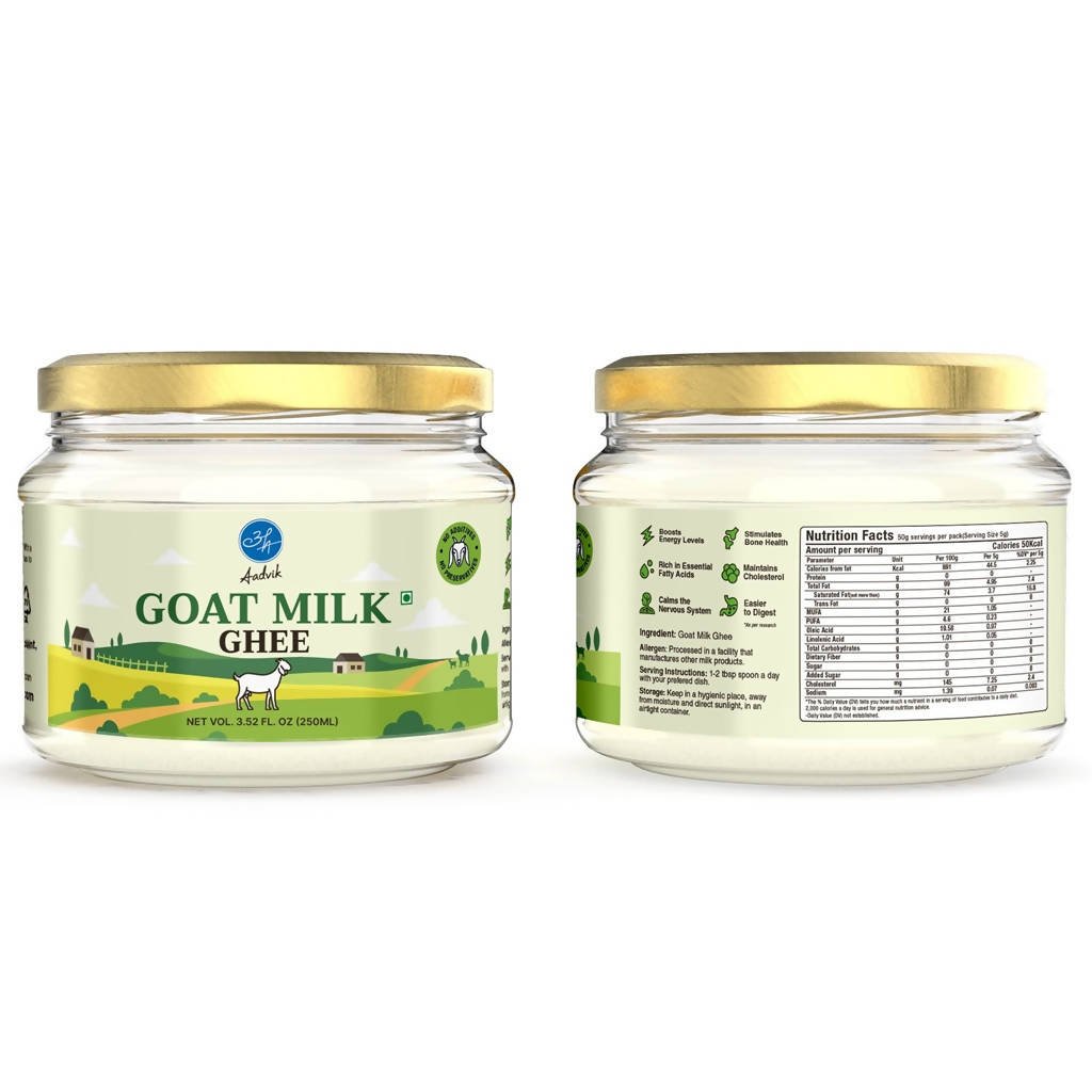Aadvik Goat Milk Ghee | Made From Grass Fed Goats Milk | Natural & Pure Ghee | Swadesiicart