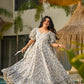 Aayaa Designer Printed Full Flared Gown - Multi Color