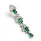 Mominos Fashion Johar Kamal Silver-Plated American Diamond Green Choker Set | Swadesiicart