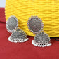 Mominos Fashion Johar Kamal Silver Color Jhumkas With White Pearls Earrings - Swadesiicart