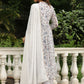 Janasya White Georgette Floral Kurta,Bottom & Dupatta | Swadesiicart