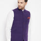 Even Apparels Purple Wool Men's Nehru Jacket-Contrast Lining-Inbuilt Pocket Square | Swadesiicart