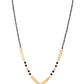 VOJ Gold-Polished Leaf Design Beaded Chain Mangalsutra - Swadesiicart