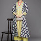Ahalyaa Womens Yellow Cotton Digital Printed Kurta Palazzo Set | Swadesiicart