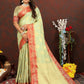 Lorenvalley Fashion Seagreen Cotton Woven Design with Zari Weaving Design Saree - Swadesiicart