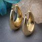 NVR Gold-Polished Contemporary Hoop Earrings | Swadesiicart