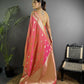 Joban Fashion Light Pink Banarasi Soft Lichi Silk Paisley Saree | Swadesiicart