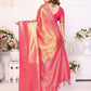 Aastha Fashion Pink Tissue Silk Weaving Saree