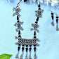 Mominos Fashion Johar Kamal Oxidised Silver-Plated Meenakari Long Necklace Set - Mominos Fashion