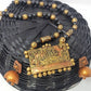 Terracotta Kerala Style Mansion Boat Pendant Long Necklace Set With Temple Earrings