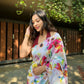 Vamsee Floral Mix Color Satin Saree - Swadesiicart