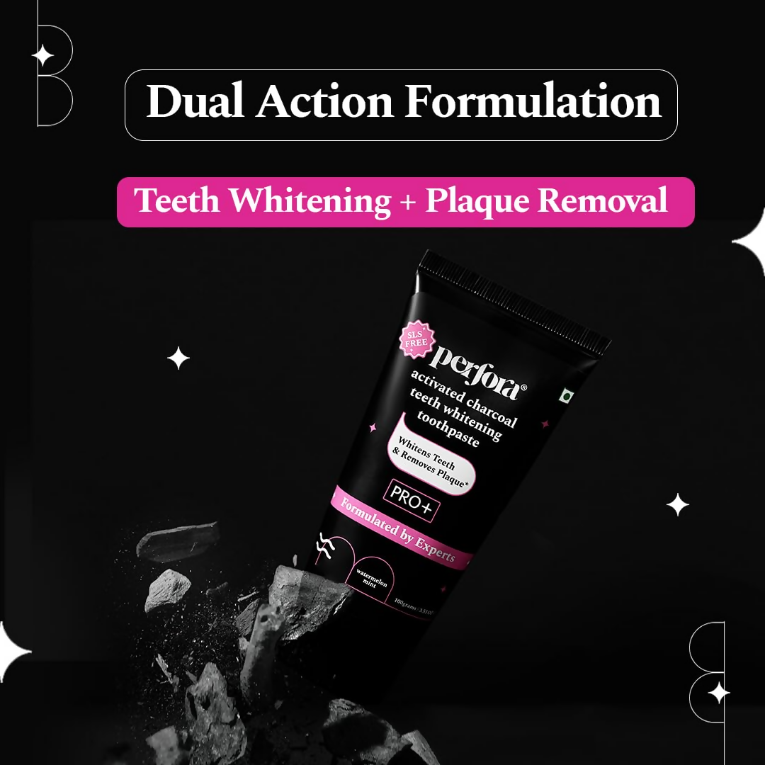 Perfora Activated Charcoal Whitening Toothpaste - Watermelon Mint - Swadesiicart