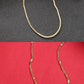NVR Women's Set of 2 Gold-Polished Minimal Chain | Swadesiicart