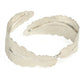 Brass Alloy Siver Plated Leaf Shape Cuff Bangle - The Pari - Swadesiicart