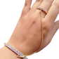 Gold-Polished Alloy American Diamond Hand Harness Bracelet - The Pari - Swadesiicart