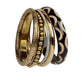Brass Alloy Designer Brass Five Bangle Set - The Pari
