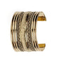 Brass Alloy Classic Engraved Gold Cuff Bangle - The Pari - Swadesiicart