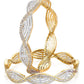 Gold-Polished Alloy Spiral Design American Diamond Bangles - The Pari - Swadesiicart
