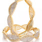 Gold-Polished Alloy Spiral Design American Diamond Bangles - The Pari - The Pari - Dinesh Associates