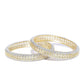 Gold-Polished Alloy Elagant Design American Diamond Bangle Set - The Pari - Swadesiicart