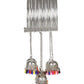 Silver-Plated Alloy Oxidised Bangle With Jhumki Hanging - The Pari - Swadesiicart