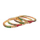 Gold-Polished Alloy Multicolour Set Of 4 American Diamond Bangles - The Pari - Swadesiicart