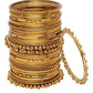 Gold-Polished Alloy Set Of 2 Devdass Gold Bangles - The Pari - Swadesiicart