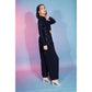 Navy Georgette Sequence With Thread Designer Co-Ord Set - Flory - Swadesiicart