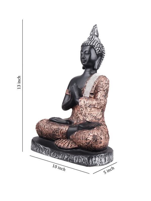 The White Ink Decor Lord Buddha Statue - Swadesiicart