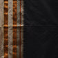 Black and Cream Narayanpet Silk Handloom Plain Saree with Traditional Border Design No Blouse - Global Threads | Swadesiicart