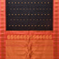 Black and Peach Gadwal Silk Handloom Saree with Mango Pallu and Border Design - Global Threads | Swadesiicart