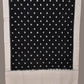 Black and White Pochampally Ikat Cotton Handloom Dupatta with Dots Design - Global Threads | Swadesiicart