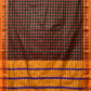 Black and Yellow ilkal Cotton Saree with Checks Design No Blouse - Global Threads | Swadesiicart