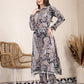 Yufta Black Boho Print Pure Cotton Co-Ord Set - Swadesiicart