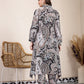 Yufta Black Boho Print Pure Cotton Co-Ord Set - Swadesiicart