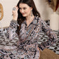 Yufta Black Boho Print Pure Cotton Co-Ord Set - Swadesiicart
