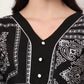 Yufta Black Cotton Straight Kurta Set