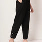 Yufta Black Cotton Straight Kurta Set