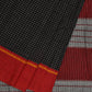 Black ilkal Cotton Handloom Saree with Checks and Ganga-Jamuna Border Design No Blouse - Global Threads | Swadesiicart