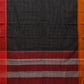 Black ilkal Cotton Handloom Saree with Checks and Ganga-Jamuna Border Design No Blouse - Global Threads | Swadesiicart