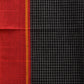 Black ilkal Cotton Handloom Saree with Checks and Ganga-Jamuna Border Design No Blouse - Global Threads | Swadesiicart
