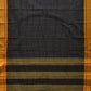 Black ilkal Cotton Handloom Saree with Checks Design No Blouse - Global Threads | Swadesiicart