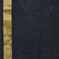 Black Khadi Cotton Handloom Plain Saree with Zari Border - Global Threads | Swadesiicart
