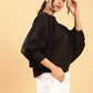 BohoJazz Can Never Go Wrong - Black Kimono Top with White Bell Bottom Co-ord Set - Swadesiicart