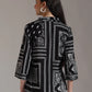 Yufta Black Pure Cotton Boho Printed Top