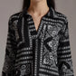 Yufta Black Pure Cotton Boho Printed Top